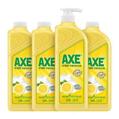 【聚划算】AXE/斧头牌柠檬洗洁精1.18kg*4维E呵护可洗蔬果家庭装