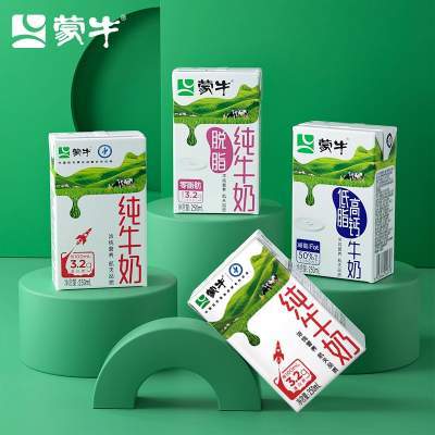 【整点抢】蒙牛纯牛奶全脂乳早餐250ml×18包整箱