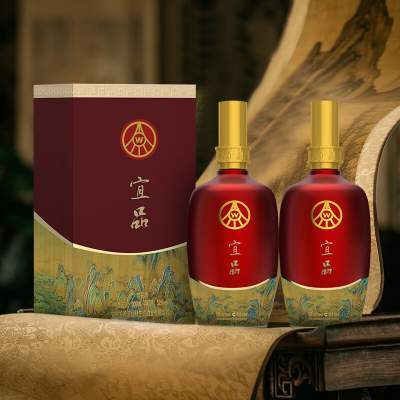 【189包邮】五粮液 千里江山图52%度口粮酒 500ml*2瓶（赠礼袋）
