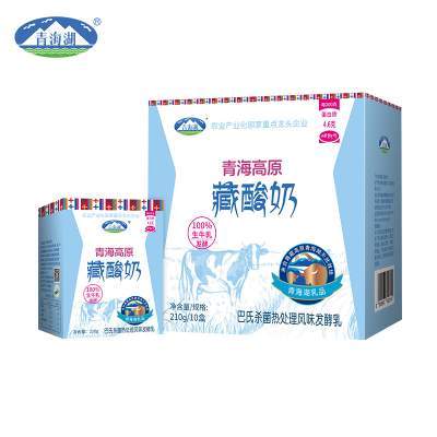1青海湖高原藏酸奶整箱210g*10盒娟姗牧场草原特产常温牛奶发酵乳