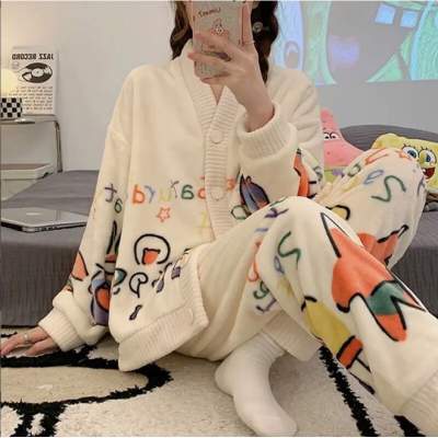 【旗舰店】诗莉奥（SHILIAO）珊瑚绒小香风女士家居服套装 派大星套装 