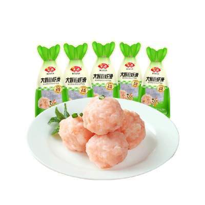 安井大颗粒虾滑锁鲜装火锅丸子食材虾仁水煮即食半成品虾饼虾丸煲