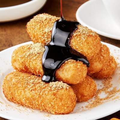 爆浆红糖糍粑年糕火锅油炸网红半成品流心糯米火锅店成都小吃批发