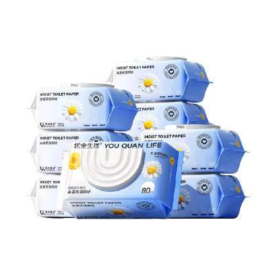 【聚划算】【下拉享优惠】优全生活金盏花湿厕纸S码加厚洁厕巾湿手纸家庭装