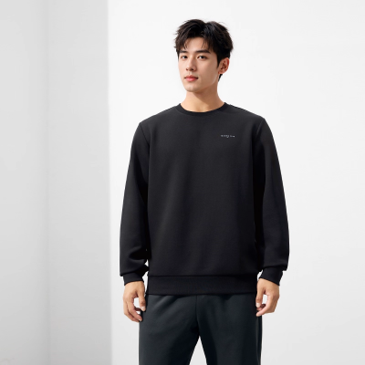 361运动卫衣男2025秋冬新款男士加绒保暖长袖上衣宽松休闲套头衫