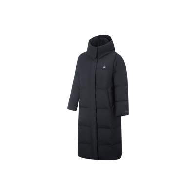 李宁火锅羽绒服丨冬季2025新款长款衣服女款连帽鹅绒保暖运动上衣