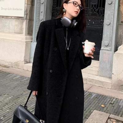 【高档礼盒装】QY 2025秋冬韩系高级感中长款气质羚羊绒加厚大衣