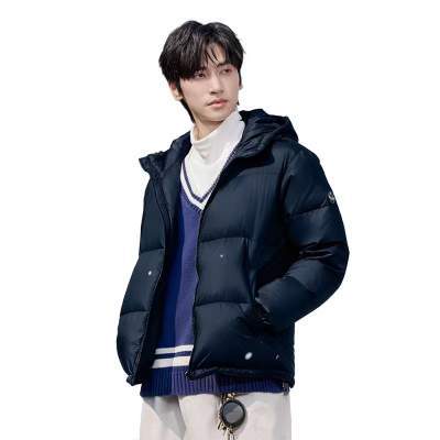 【聚划算】乔丹羽绒服男加厚冬季新款防风防寒短款运动外套连帽保暖男装棉服