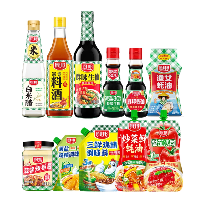 【任选】厨邦调味多规格酱油老抽蚝油鸡精料酒米醋家用调味品