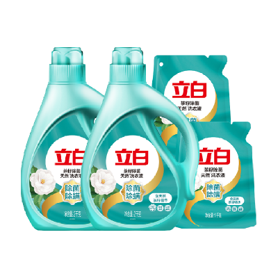 立白天然茶籽洗衣液6KG 家庭实惠洗衣除菌除螨